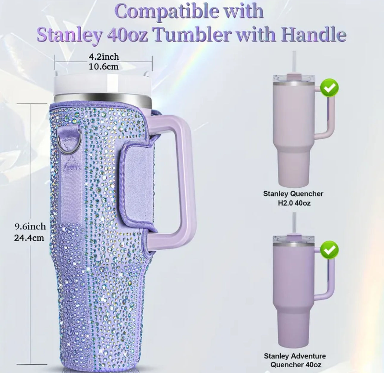Pink Rhinestone Tumbler Cover