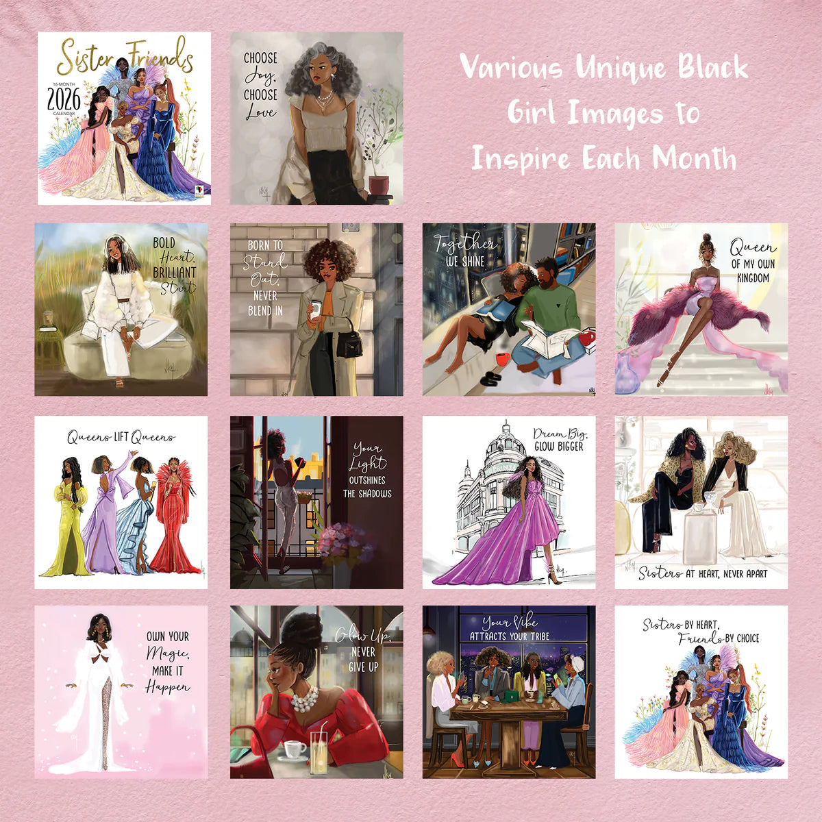 Sister Friends Wall Calendar