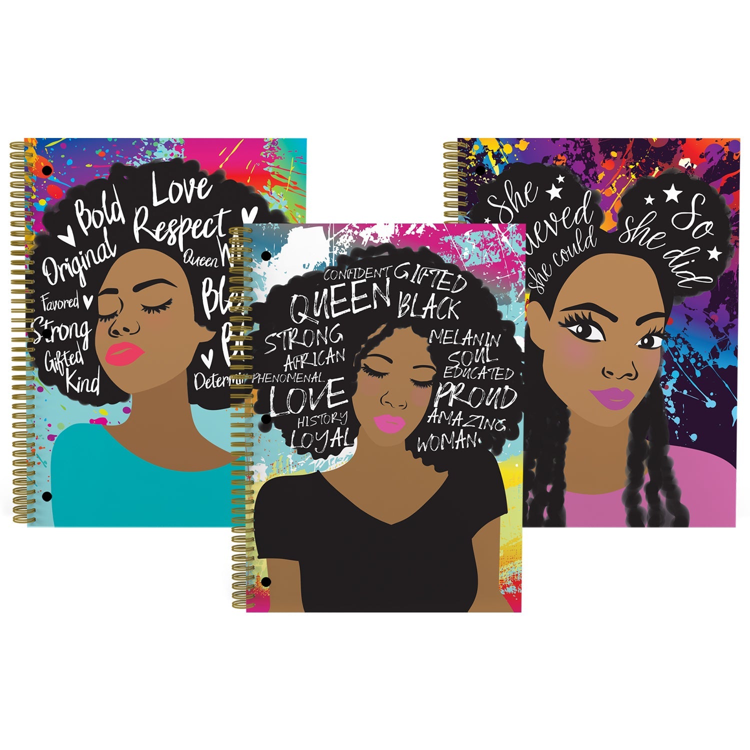 Self Love Spiral Notebook Set of 3