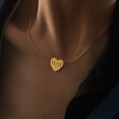 11:11 Heart Shaped Necklace