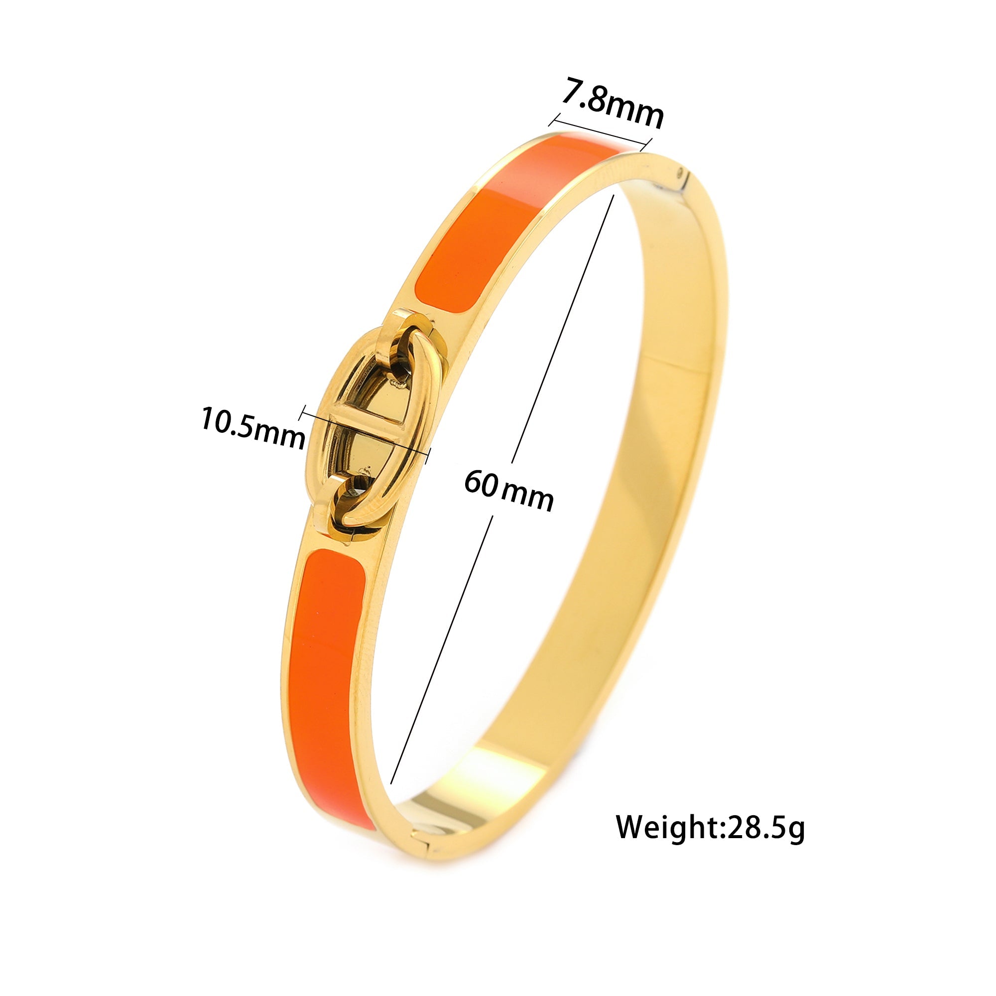 Oval Design Stainless Steel Coloful Bangle