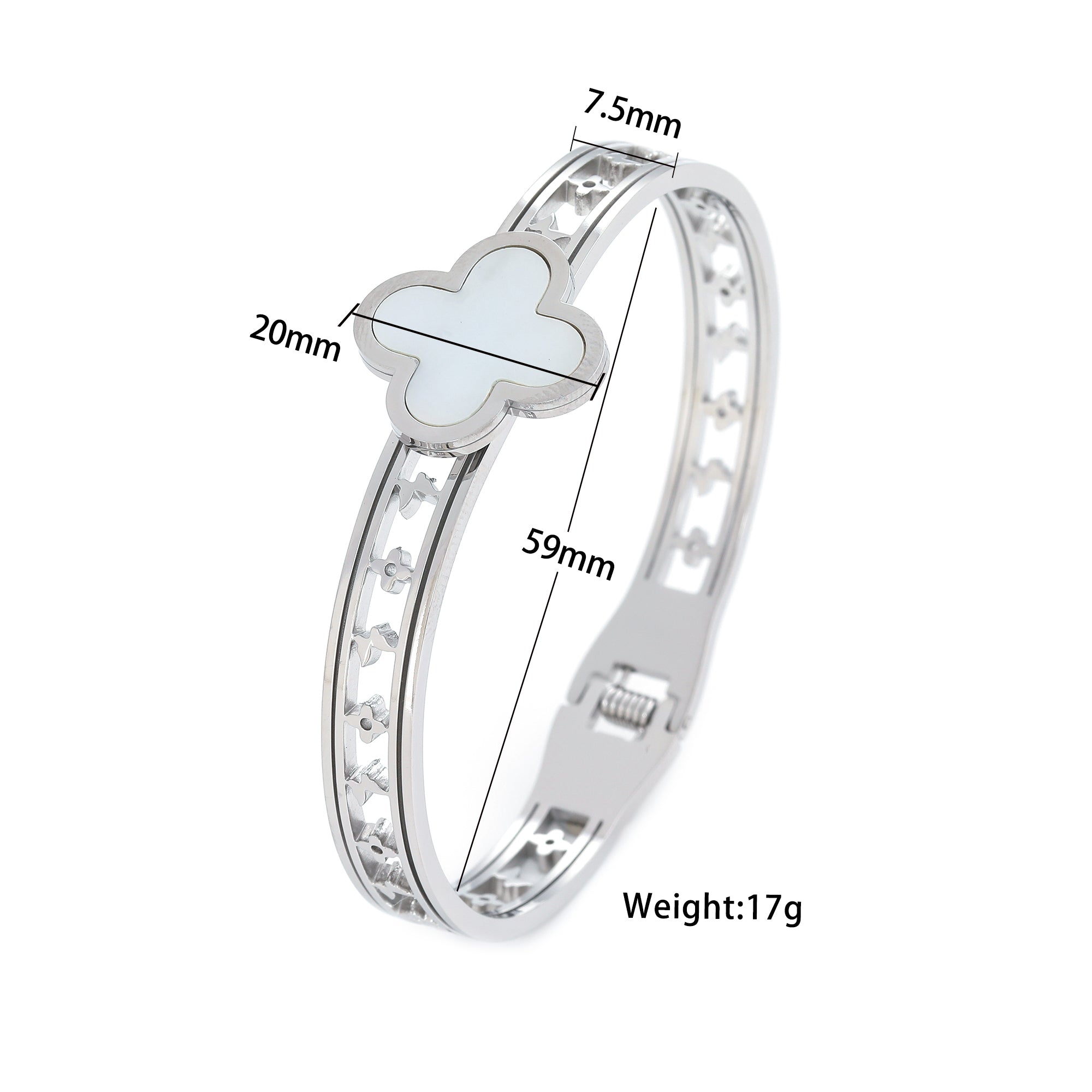 Michelle Flower Four Clover Bangle