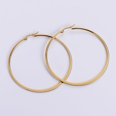 Stainless Steel Gold Hoops