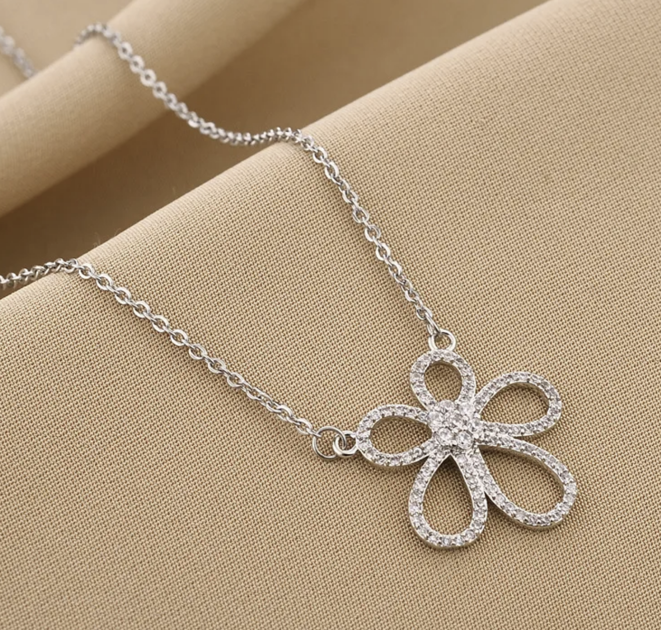 Abstract Flower Necklace