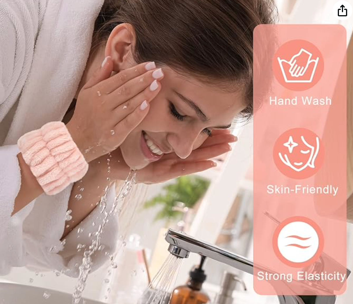 Spa Headband and Wristband Set