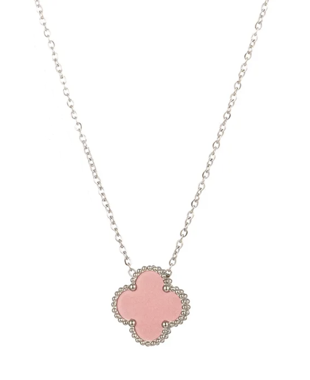 flower necklace barbie pink pale pink and silver flower necklace
