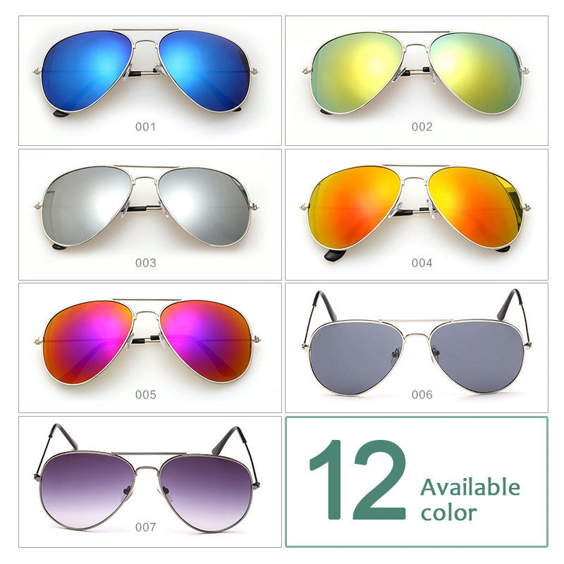 Unisex Classic Aviator Glasses Mirror Sunglasses