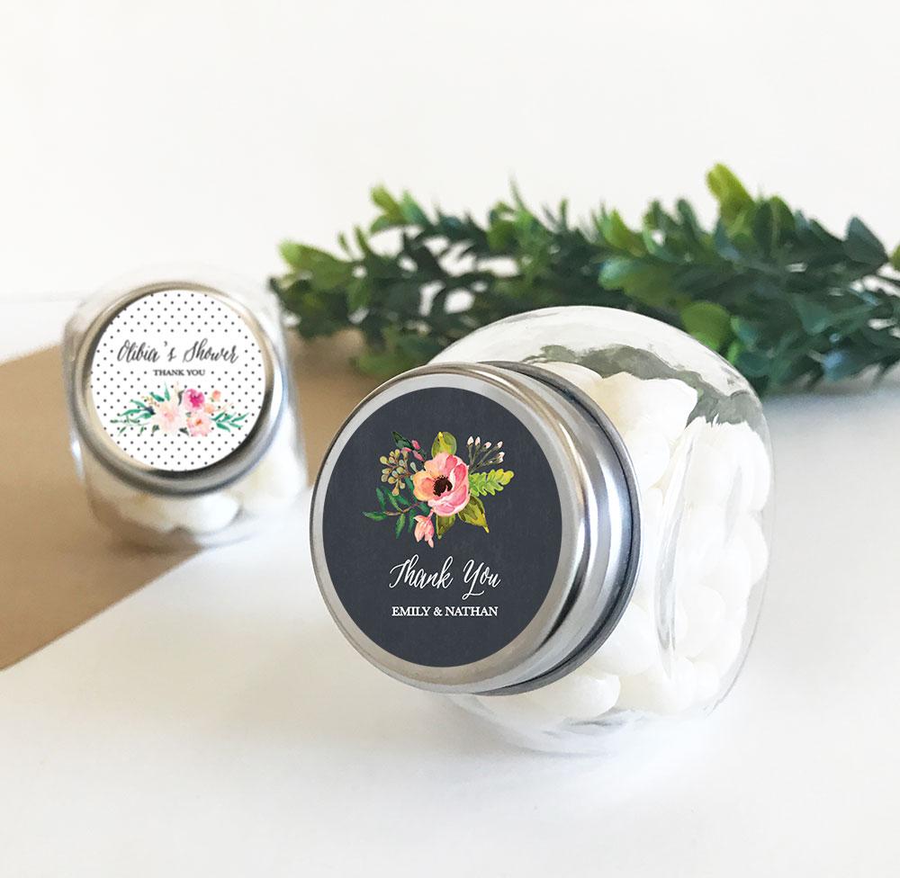 Personalized Floral Garden Candy Jars