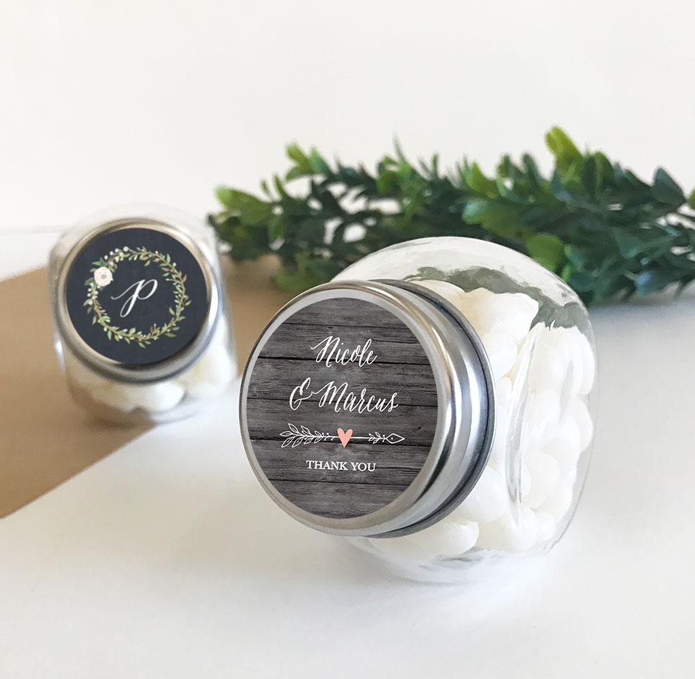 Personalized Floral Garden Candy Jars