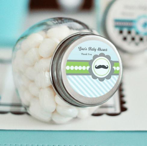 Little Man Party Personalized Candy Jars