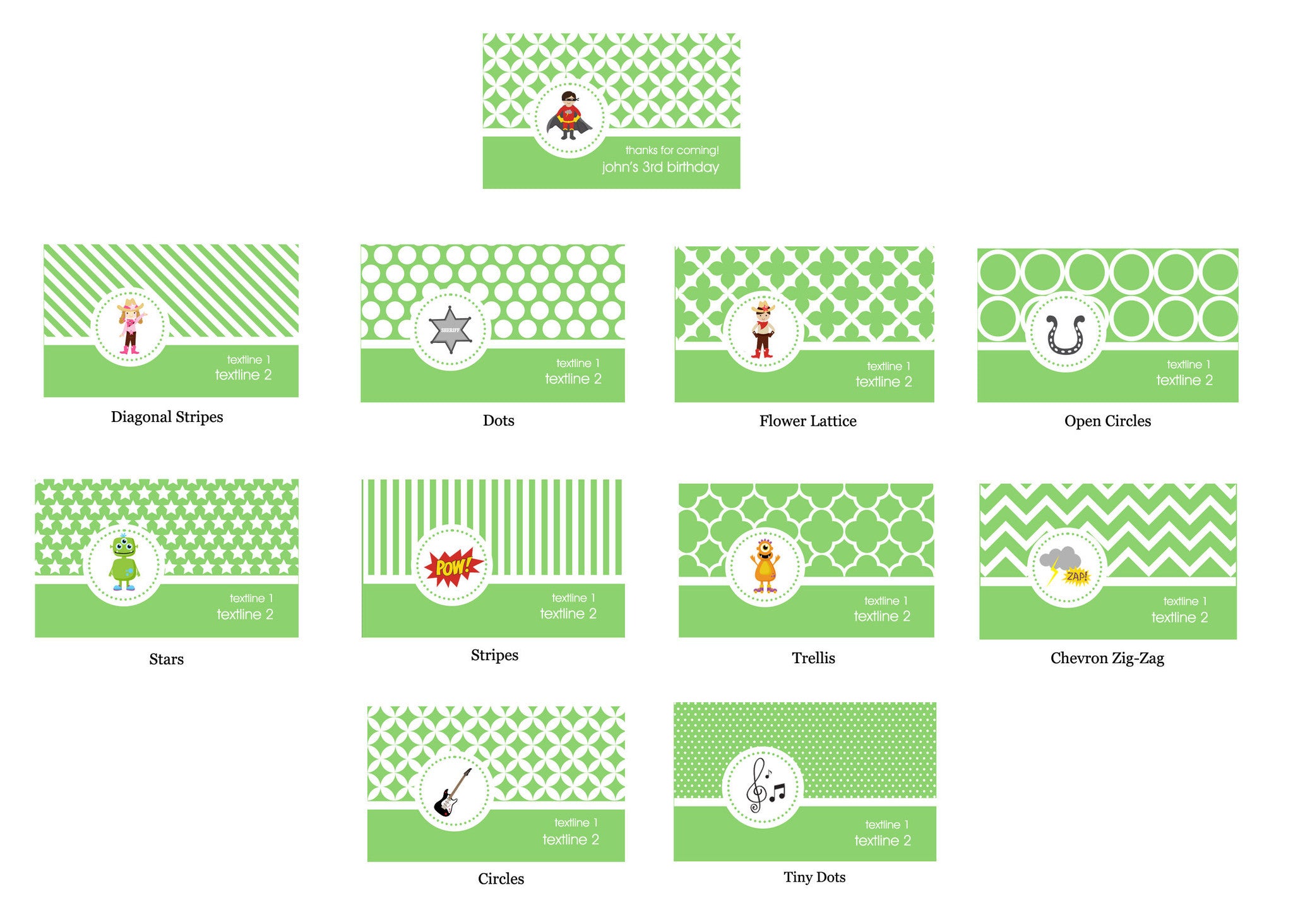 Personalized Kid's Birthday Candy Tubes - for 24 (2 dozen)