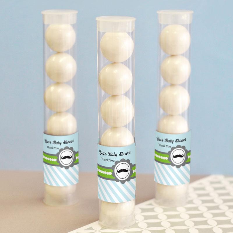 Little Man Party Personalized Candy Tubes