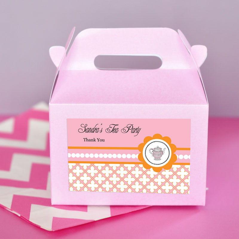 Tea Party Mini Gable Boxes (set of 12)