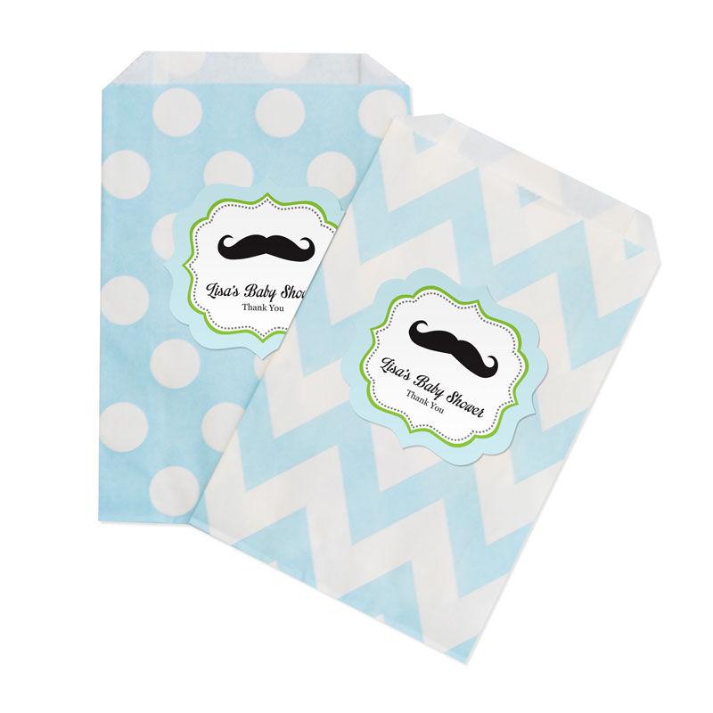 Little Man Chevron & Dots Goodie Bags (set of 12)