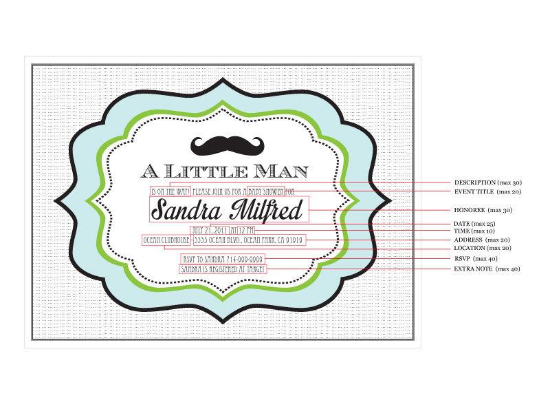 Little Man Party Invitations