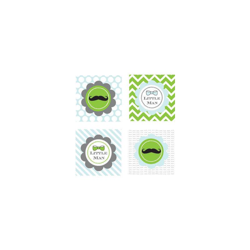 Little Man Party Decorative Favor Tags (Set of 20)