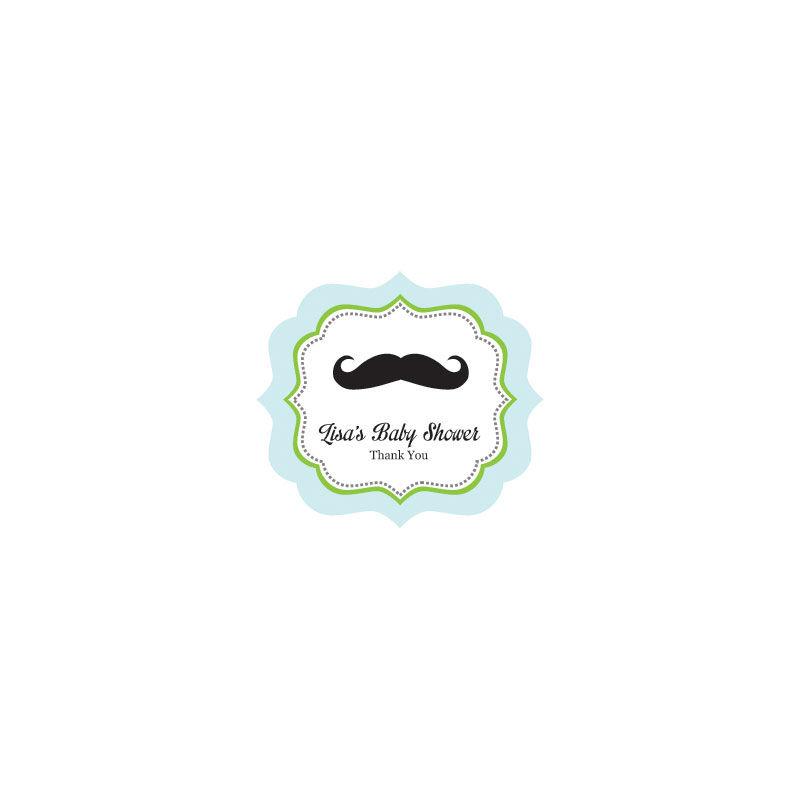 Little Man Party Frame Personalized Labels
