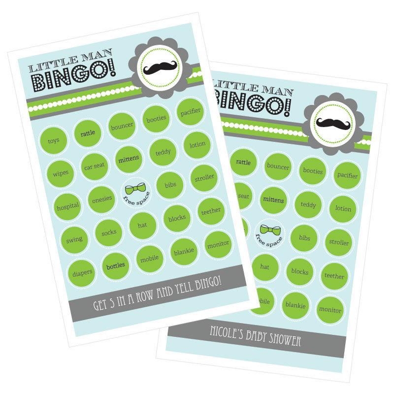 Little Man Party Bingo (set of 16)