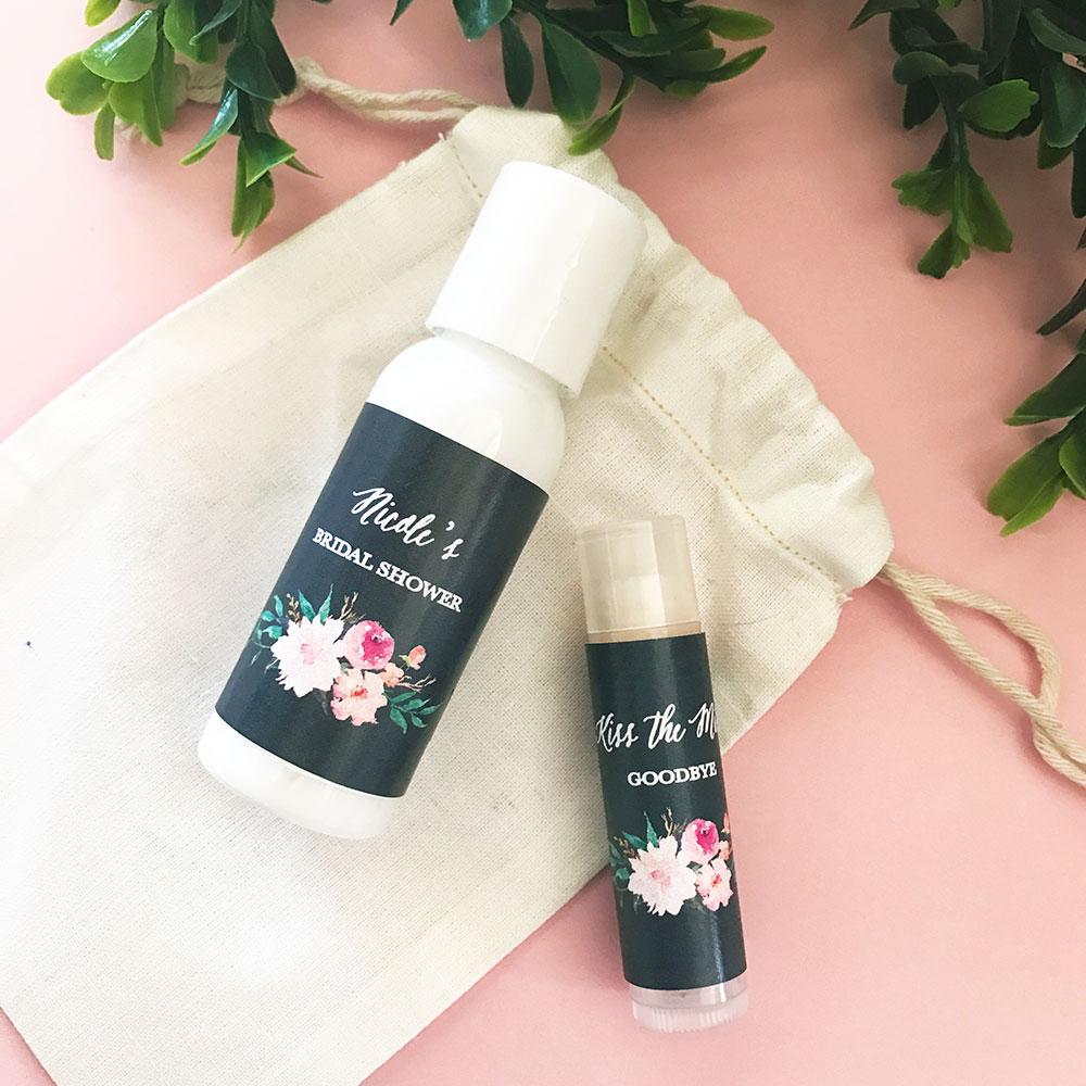 Personalized Floral Garden Lip Balm Tubes (Set of 24)