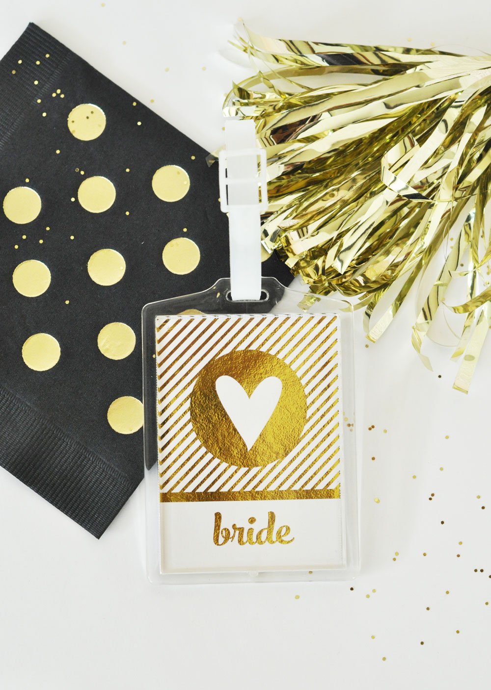 Custom Metallic Foil Luggage Tags (set of 4)
