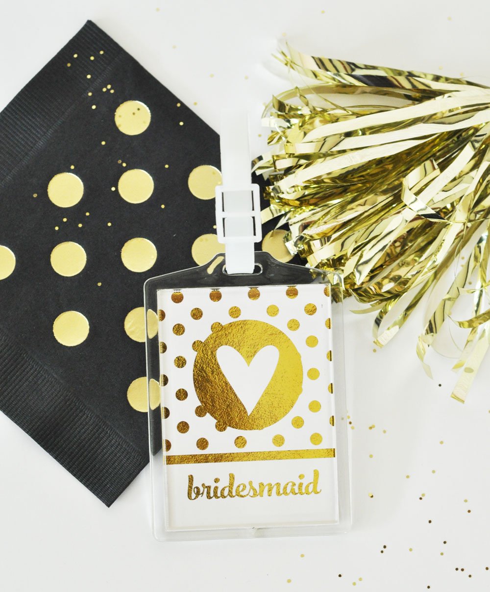 Custom Metallic Foil Luggage Tags (set of 4)