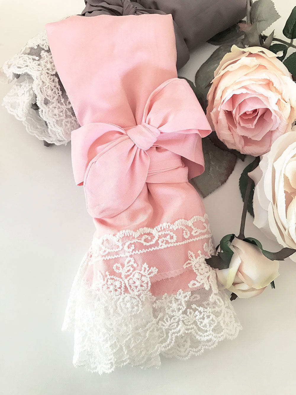 Cotton Lace Robes - Bridal Party Personalization Available