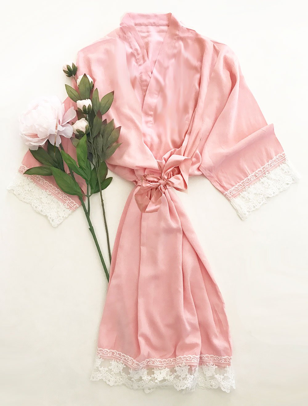 Cotton Lace Robes - Bridal Party Personalization Available