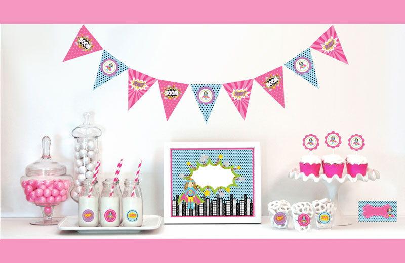Super Hero Girl Decorations Starter Kit
