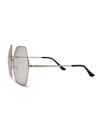 Hexagon Clear Sunglasses