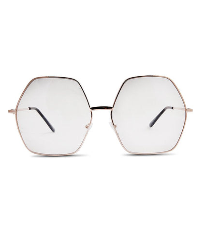Hexagon Clear Sunglasses