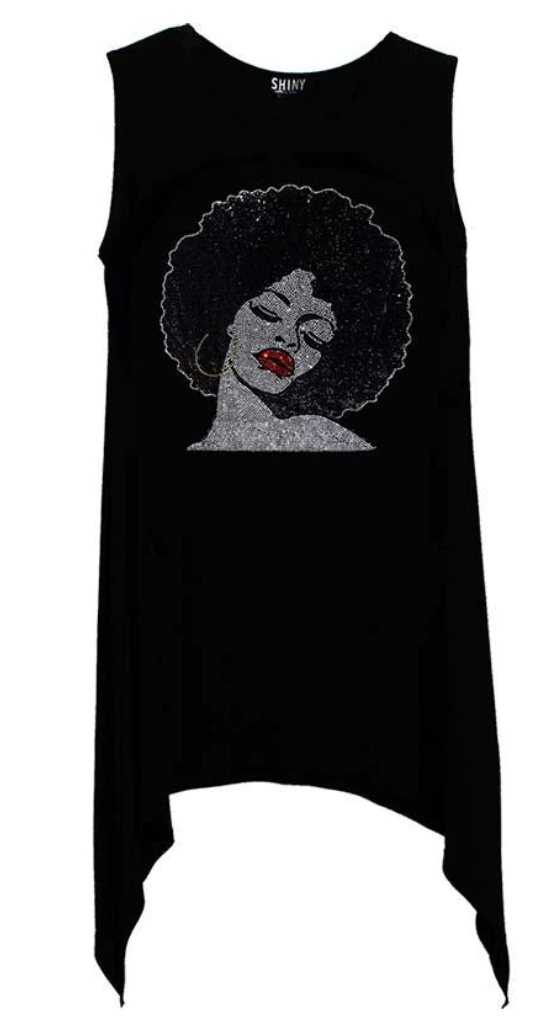Lady Sings the Blues Black Sleeveless Tank