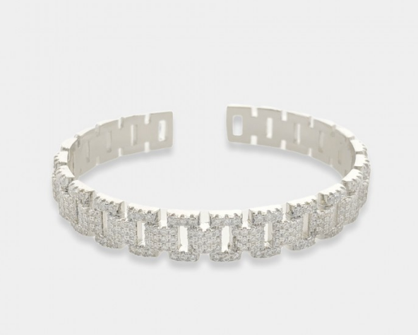 Charlyn Chain Link Rhinestone Cuff