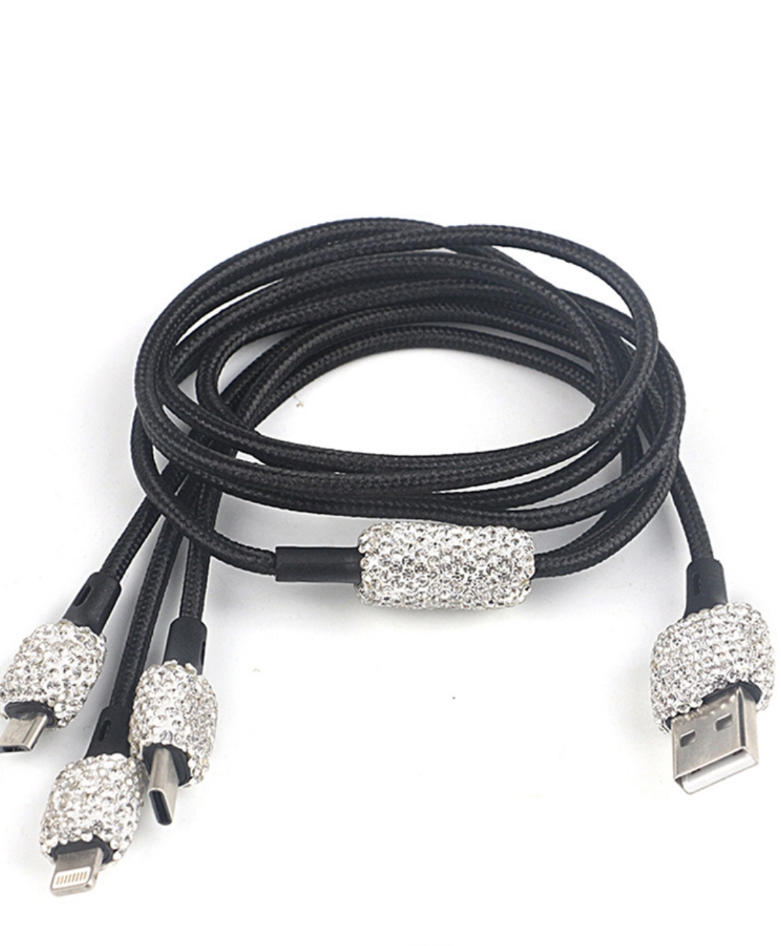 Rhinestone Charging Cable