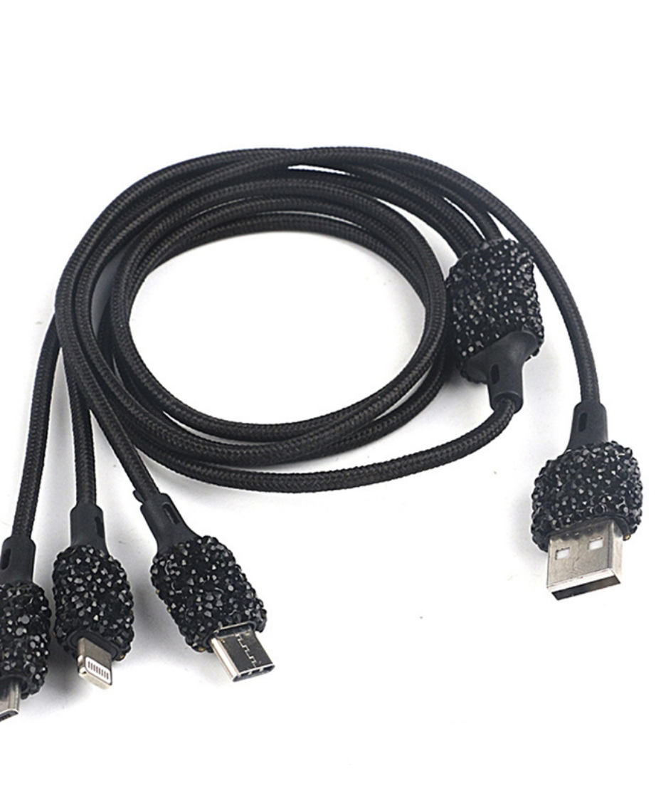 Rhinestone Charging Cable