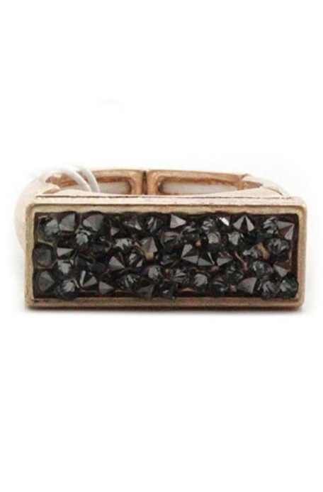 Stone Stretchable Ring Front Pendant