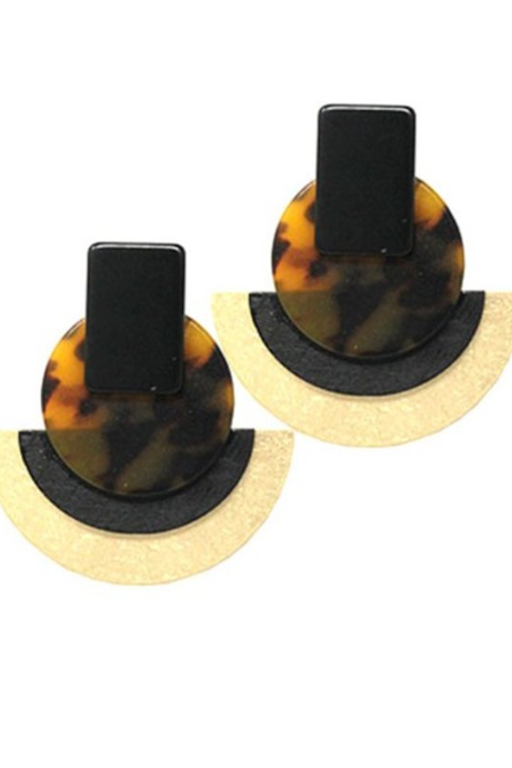 Fashion Celluloid Drop Post Earrings