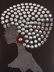 Silver Pompom Hair Afro Dress with Side Pockets