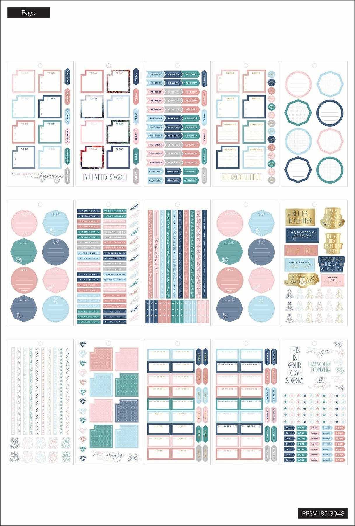 Wedding Sticker notebook or planner