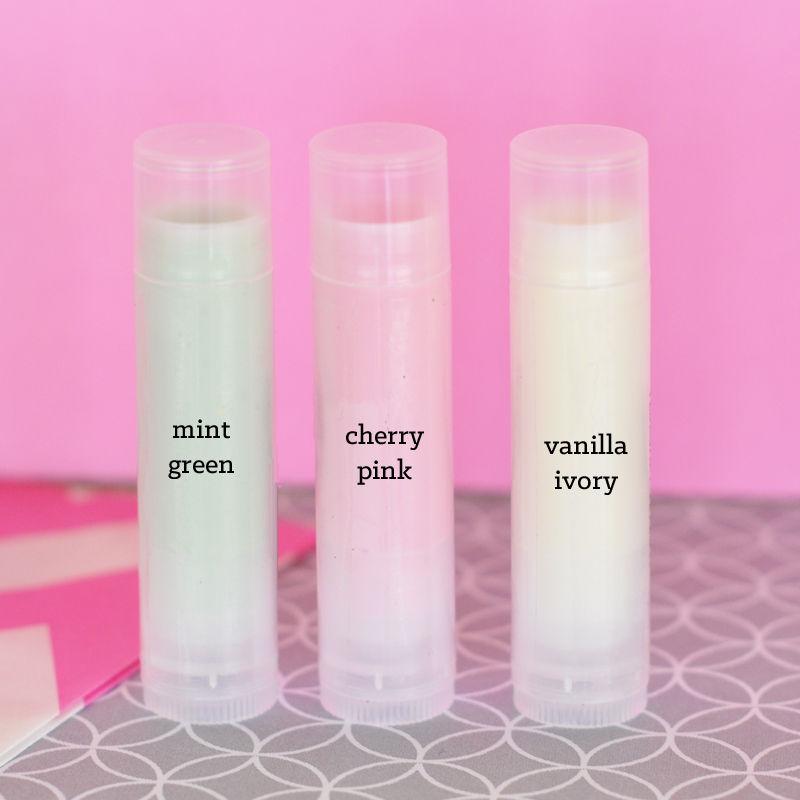 Personalized Tropical Beach Lip Balm Tubes for set of 24