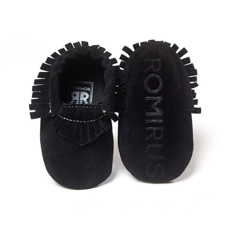 Suede Newborn and Toddler Moccasins