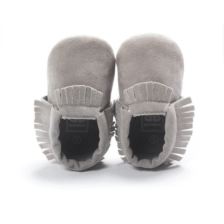 Suede Newborn and Toddler Moccasins