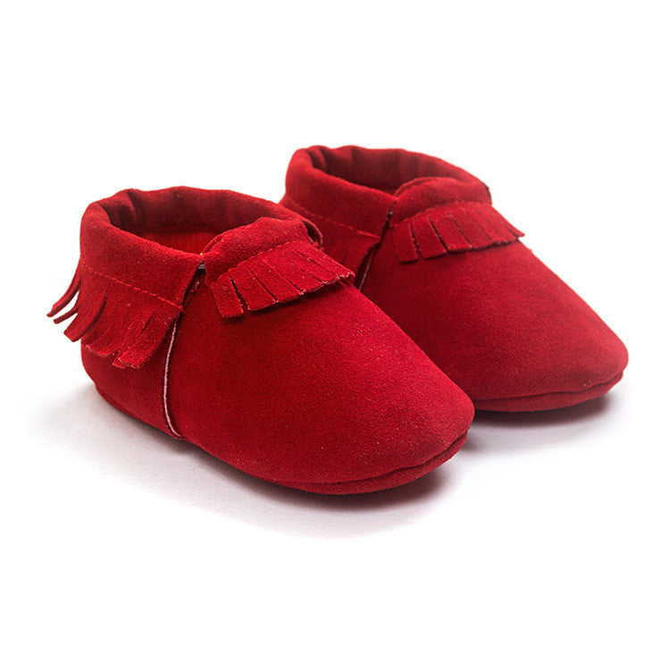 Suede Newborn and Toddler Moccasins