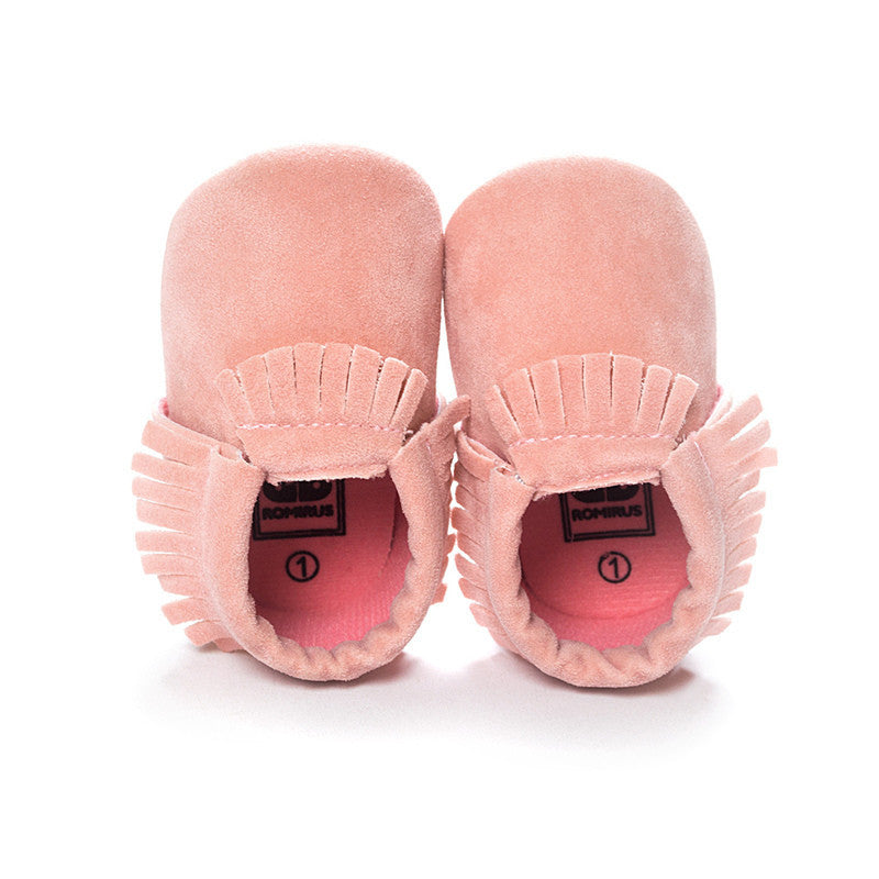 Suede Newborn and Toddler Moccasins