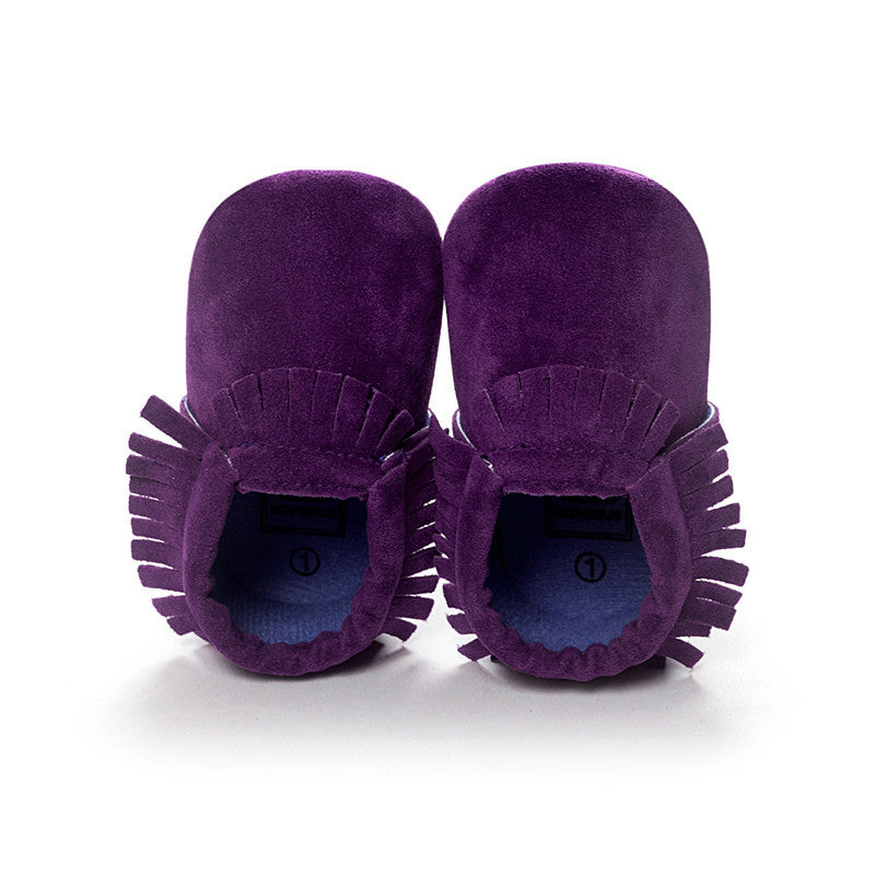 Suede Newborn and Toddler Moccasins