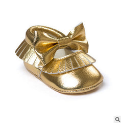 Gold Baby Moccasins