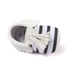 Striped Baby Moccasins