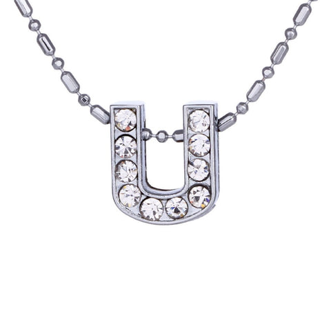 Maria Crystal & Silver Initial Necklace