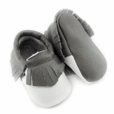 Genuine Leather Baby Moccasins with Fringe