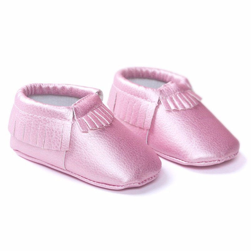 Newborn Baby First Walkers Moccasins Soft Soled Shoes