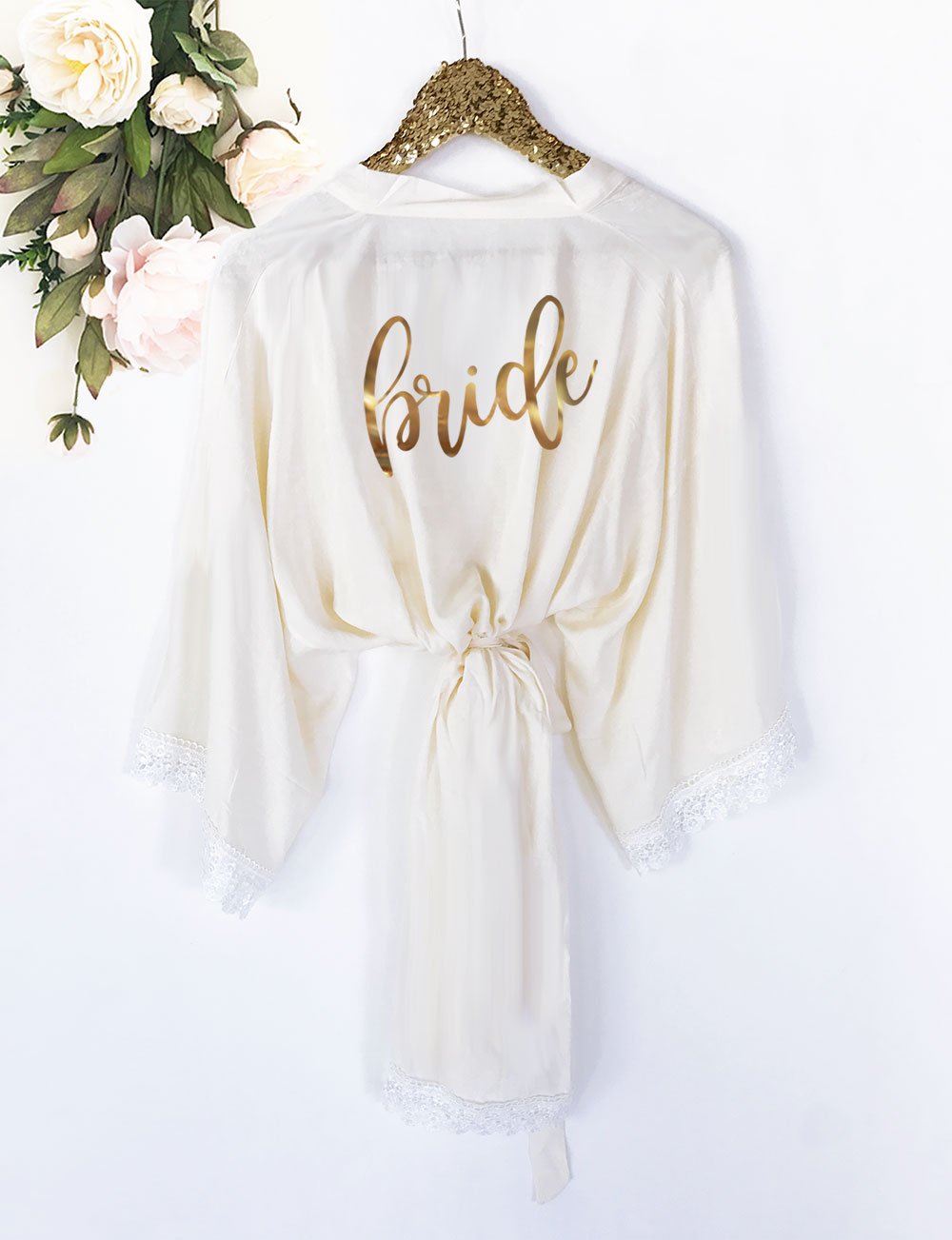 Cotton Lace Robes - Bridal Party Personalization Available